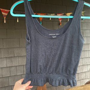 Grey American Eagle Tank Top Crop (size: XS)